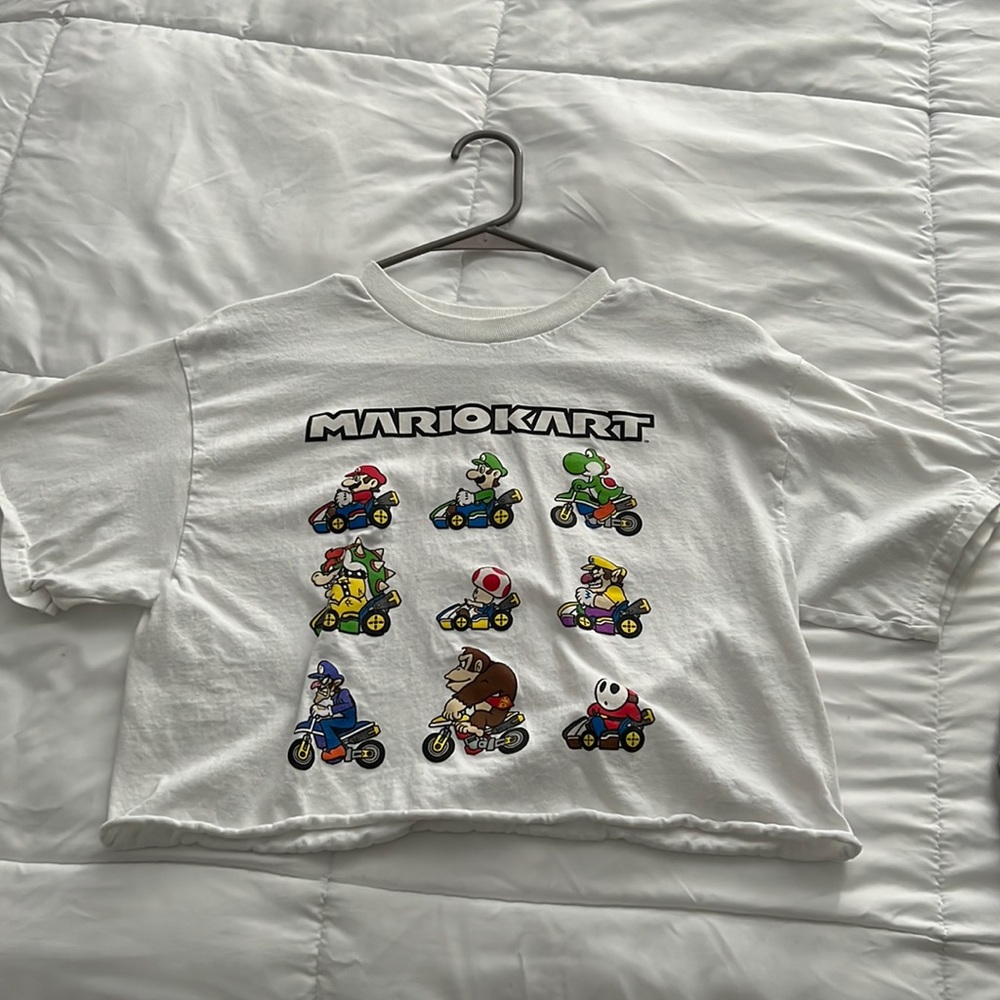 Medium Mario Kart crop top.